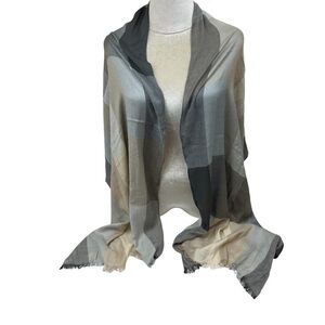 Apt.9 Brown Tan Gray Rayon Scarf